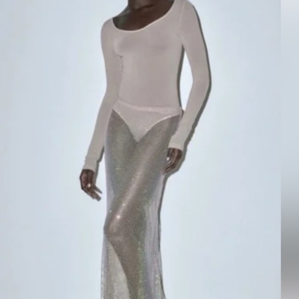 Zara mesh rhinestone two piece set